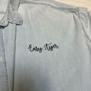 Topshop Light Blue Women's Denim Shirt